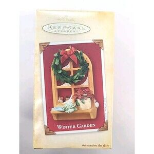 NEW Hallmark Keepsake Christmas Ornament Winter Garden 2004 Birds Window Snow